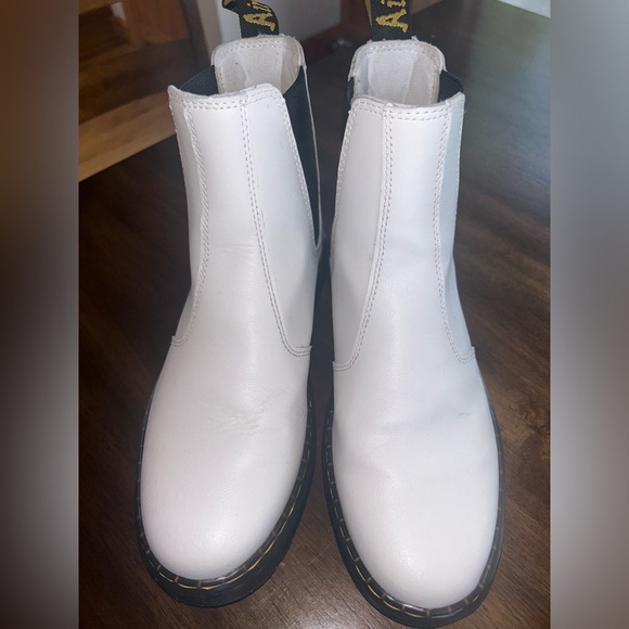 Dr. Martens Shoes - Dr Martens White Chelsea Leather Boots Size 8M